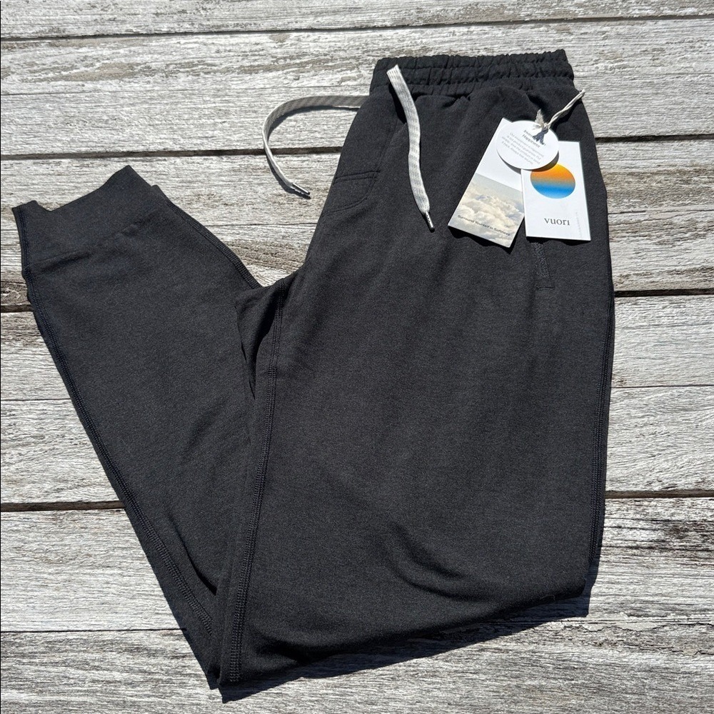 Vuori Ponto Performance Jogger Black Heather Mens Small NWT